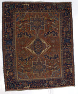 Antique  Heriz Rug 4'10" x 6' 2"