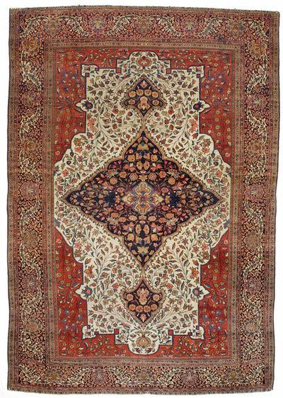Antique  Farahan Sarouk Rug 6' 9'' x 9' 10''