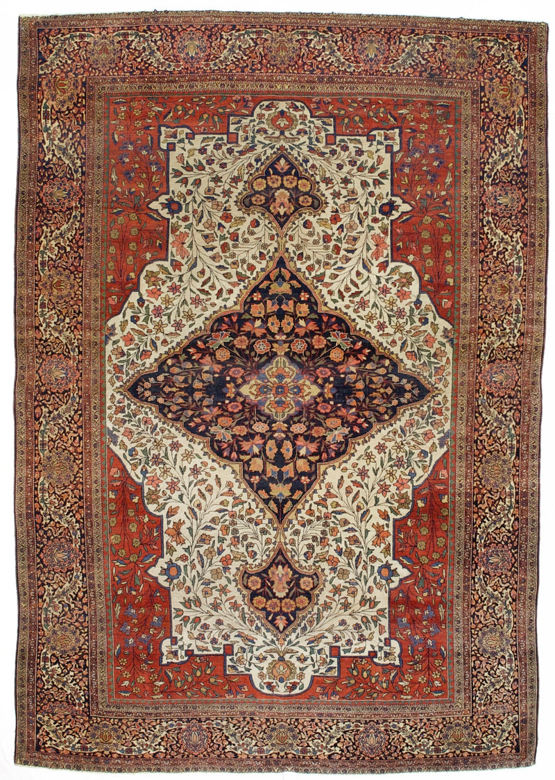 Antique  Farahan Sarouk Rug 6' 9'' x 9' 10''