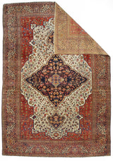 Antique  Farahan Sarouk Rug 6' 9'' x 9' 10''