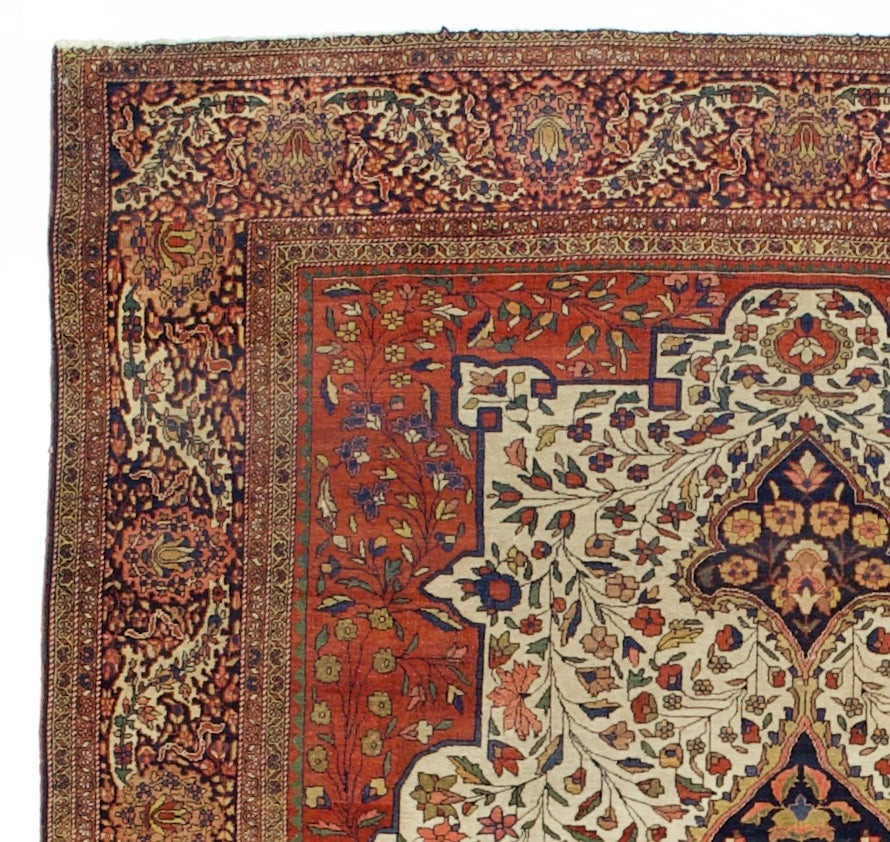 Antique  Farahan Sarouk Rug 6' 9'' x 9' 10''