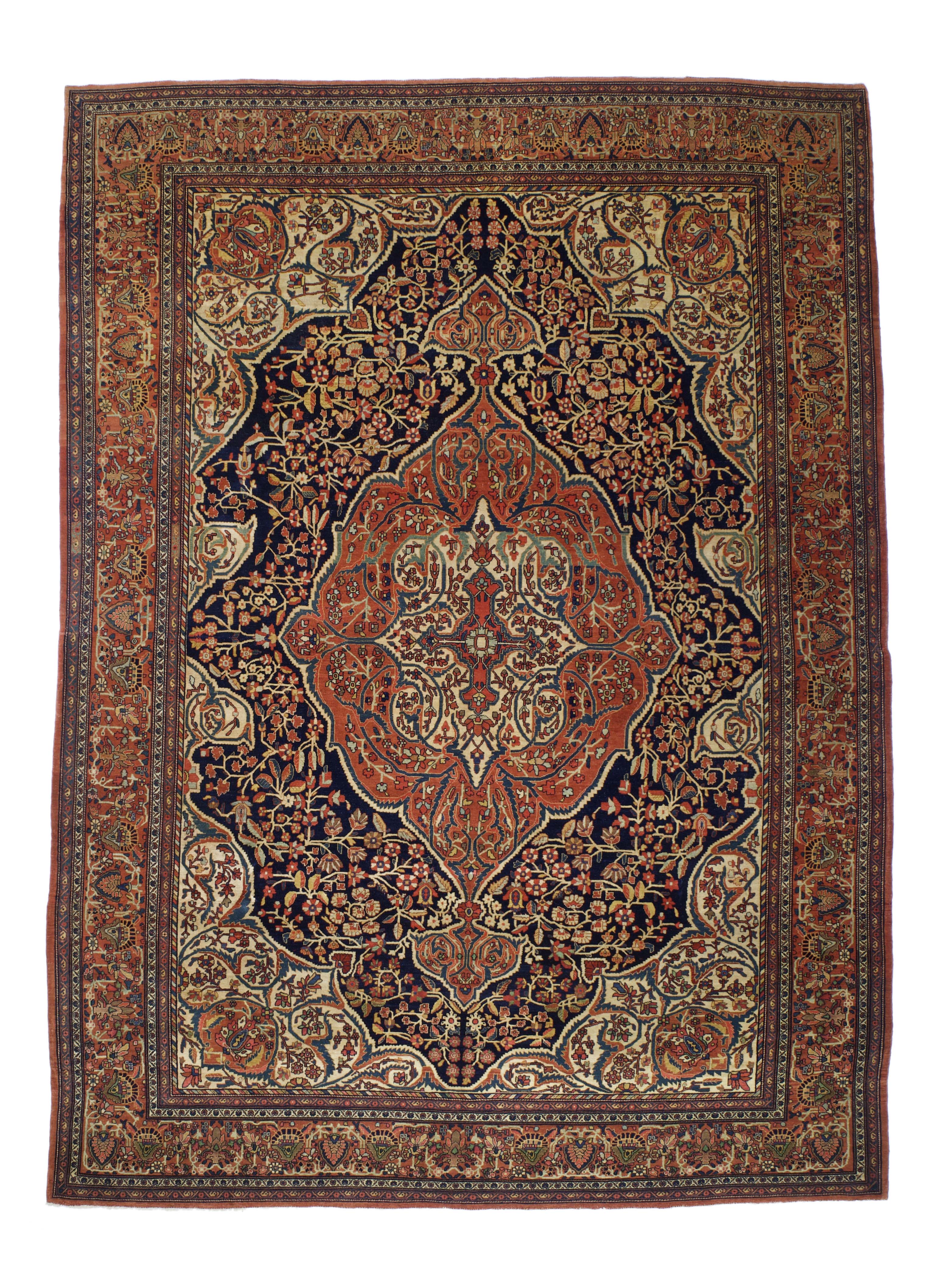 Antique  Farahan Sarouk Rug 8' 10'' x 12' 5''