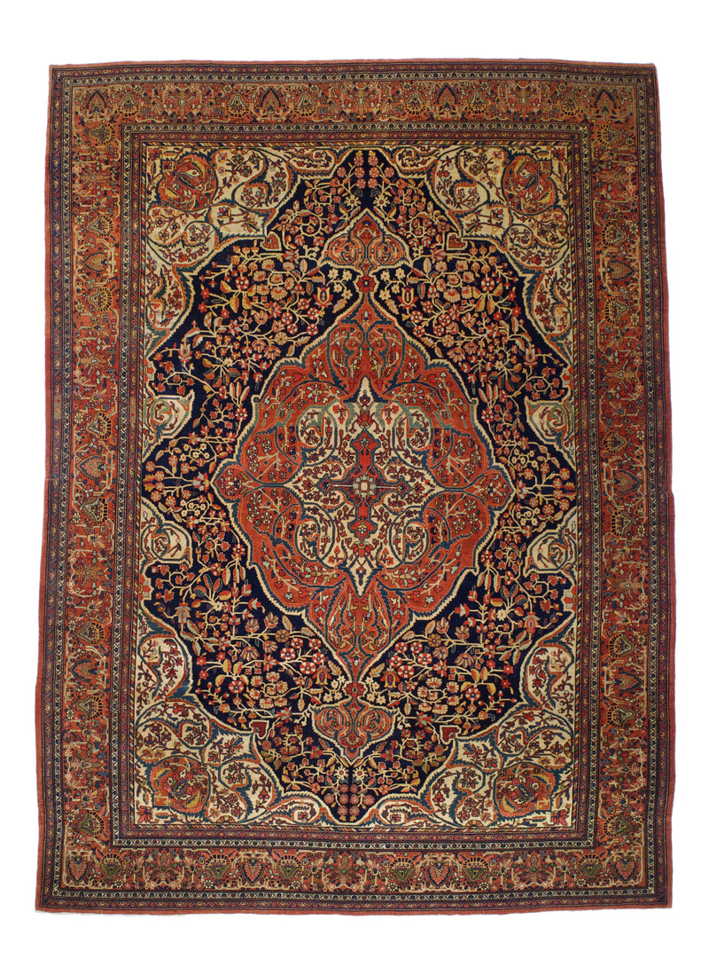 Antique  Farahan Sarouk Rug 8' 10'' x 12' 5''