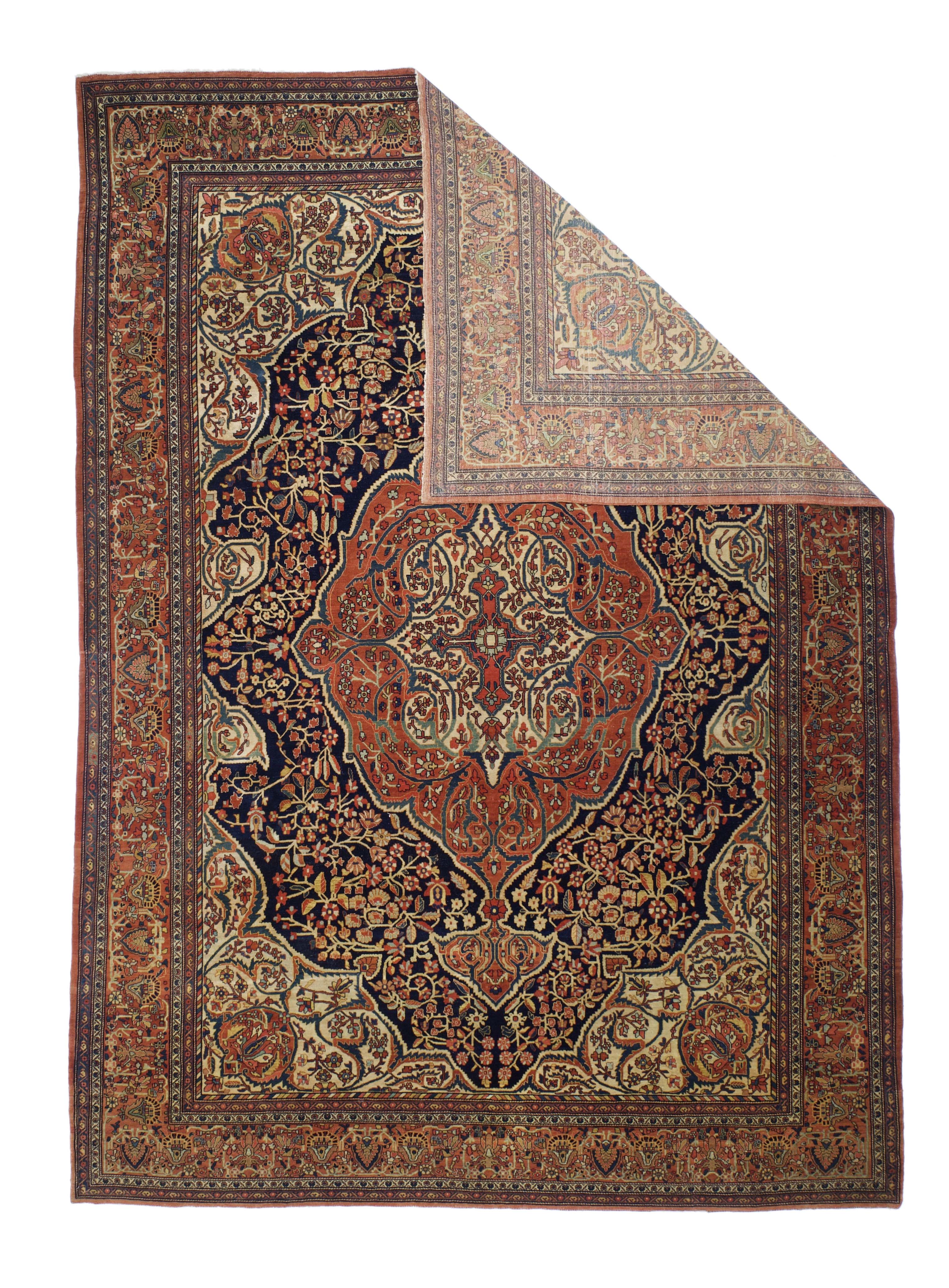 Antique  Farahan Sarouk Rug 8' 10'' x 12' 5''