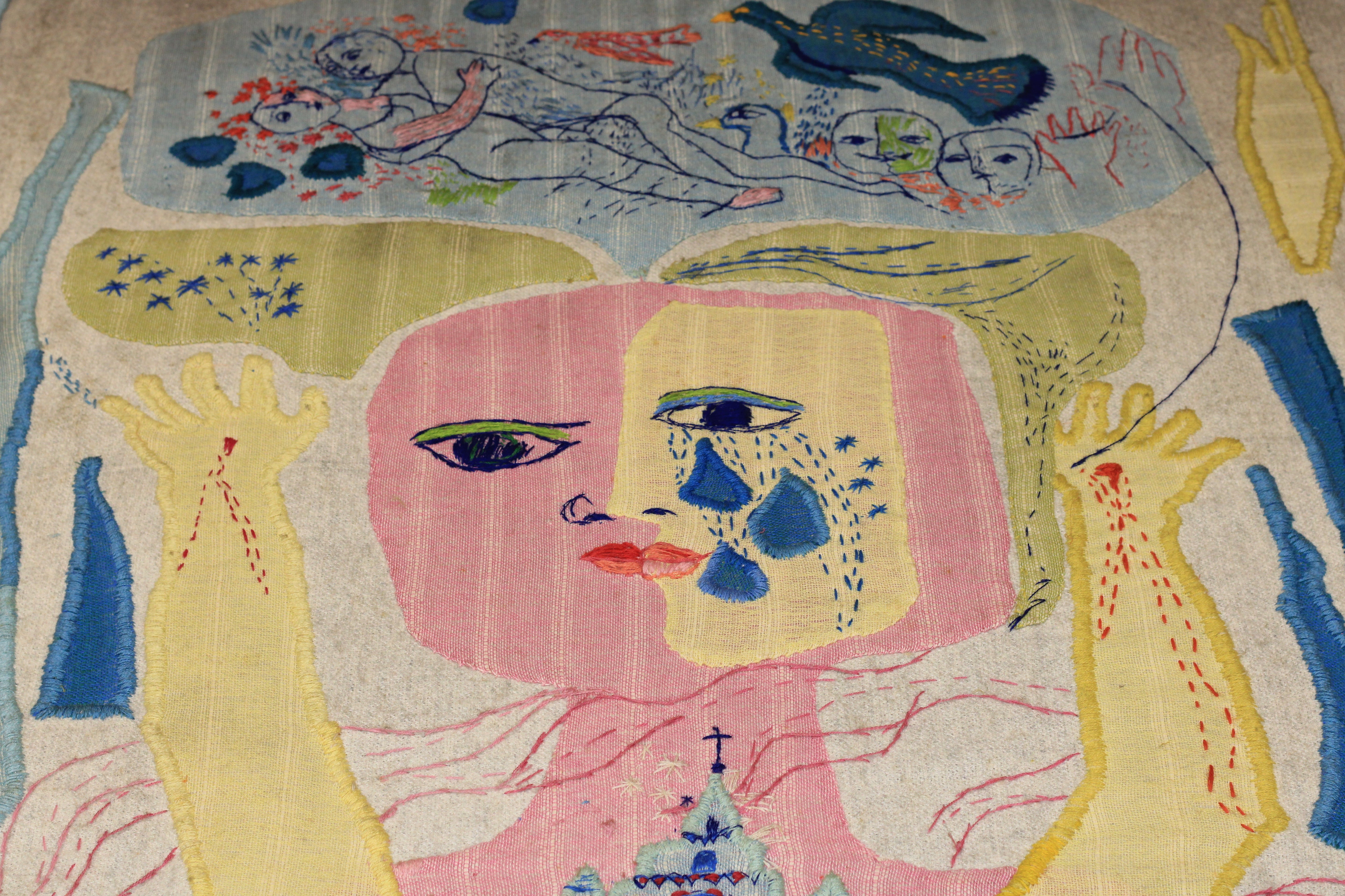 Fine European Mid Century Artist Tapestry 4' 5" x 5' 1"