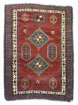 Fine Antique Caucasian Kazak Rug 4'6" x 6' 2"