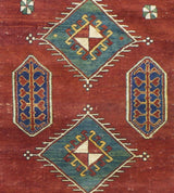 Fine Antique Caucasian Kazak Rug 4'6" x 6' 2"