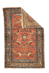 Fine Antique  Malayer Wool Rug 3' 0" x 5' 0"