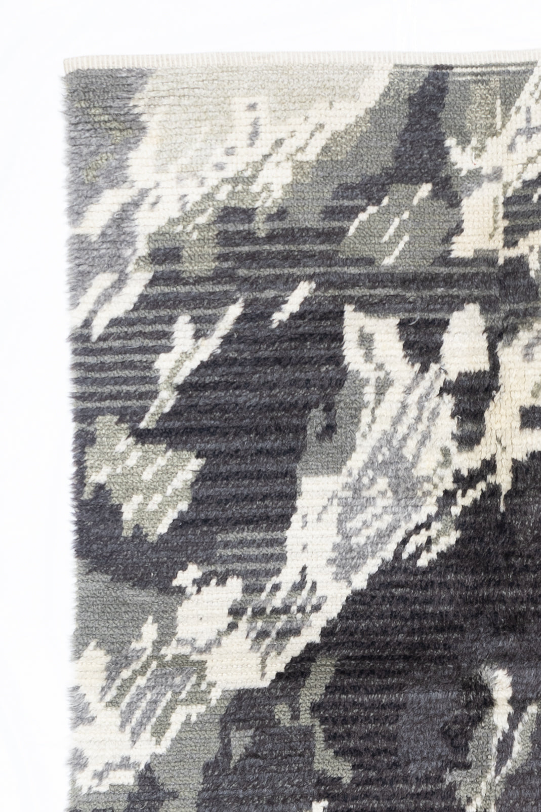 Fine Vintage Swedish Shag Wool Rug 6'2" x 7' 8''