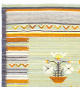 Fine Vintage Swedish Kilim Wool Rug 5' 7" x 7' 8"