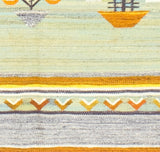 Fine Vintage Swedish Kilim Wool Rug 5' 7" x 7' 8"