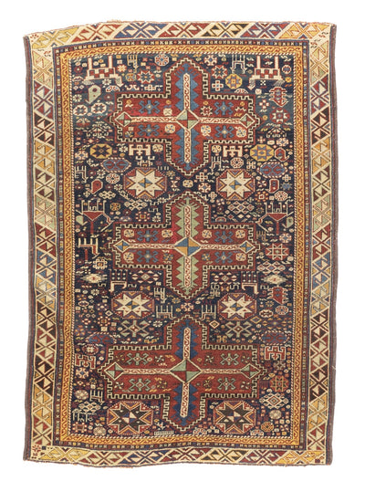 Antique Caucasian Karakashli Rug 3'4