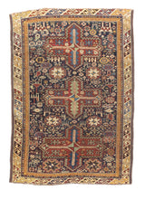 Antique Caucasian Karakashli Rug 3'4" x 4' 10"