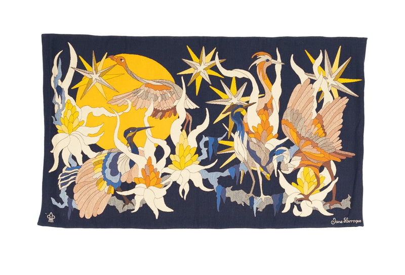 Mid Century French Tapestry Signed by Jean Lurcat Artist Desginer 3' 11'' x 6' 6''