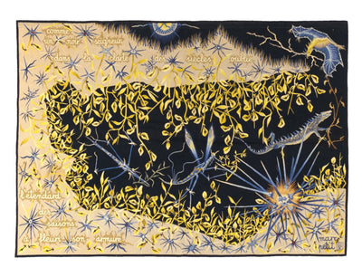 Mid Century Tapestry Signed Marc Petit 4'10'' x 6'10''