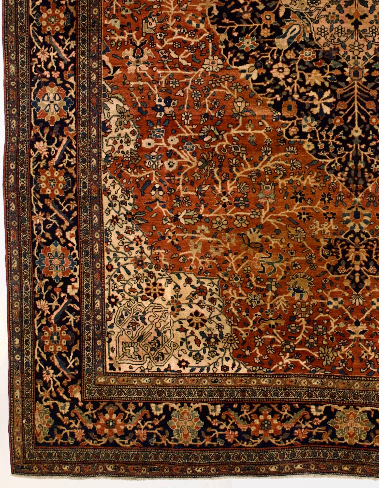 Antique Farahan Sarouk Rug 8' 9" x 11' 6"