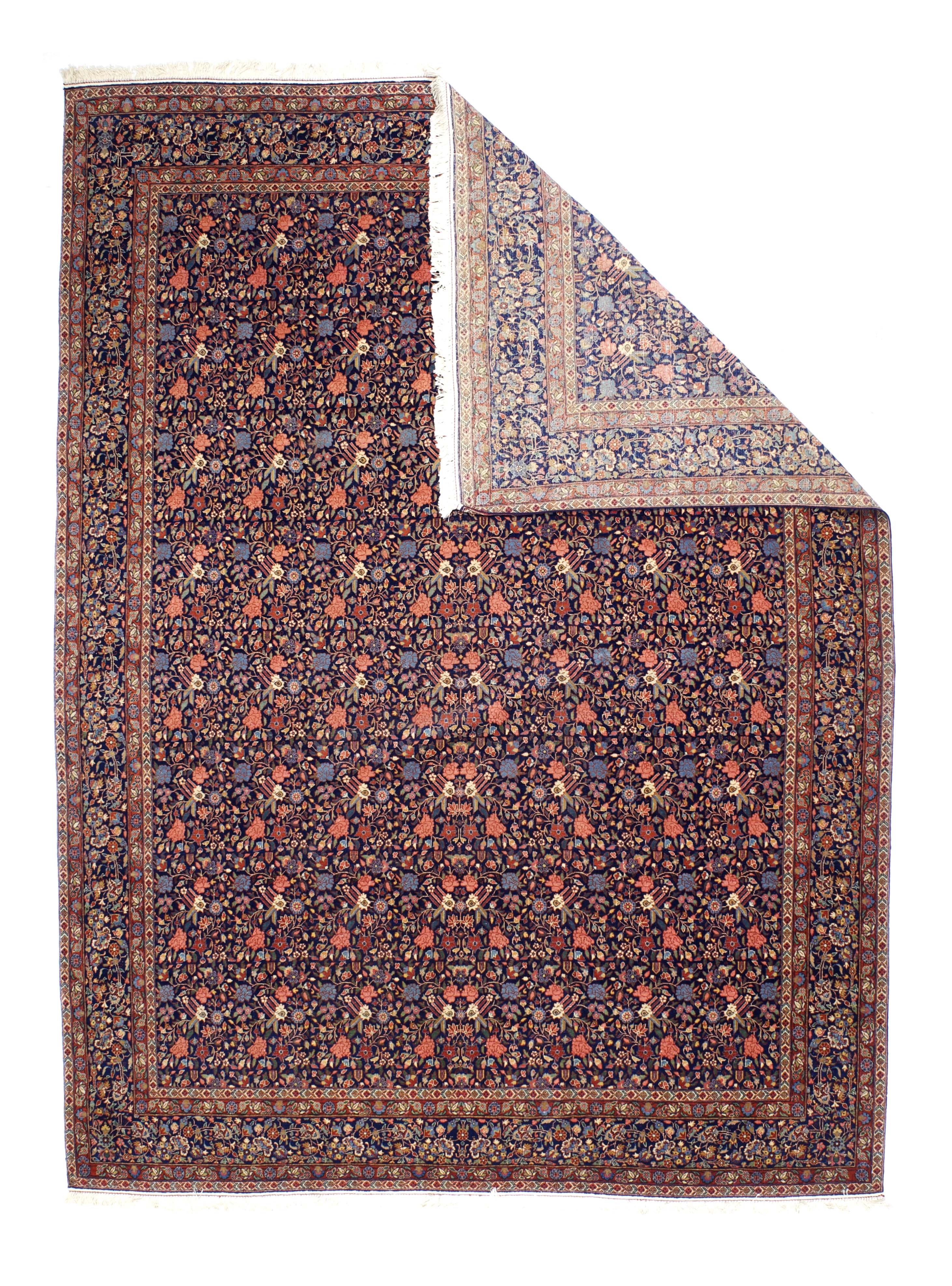 Antique Dabir Kashan Rug 8' 7'' x 11' 4''