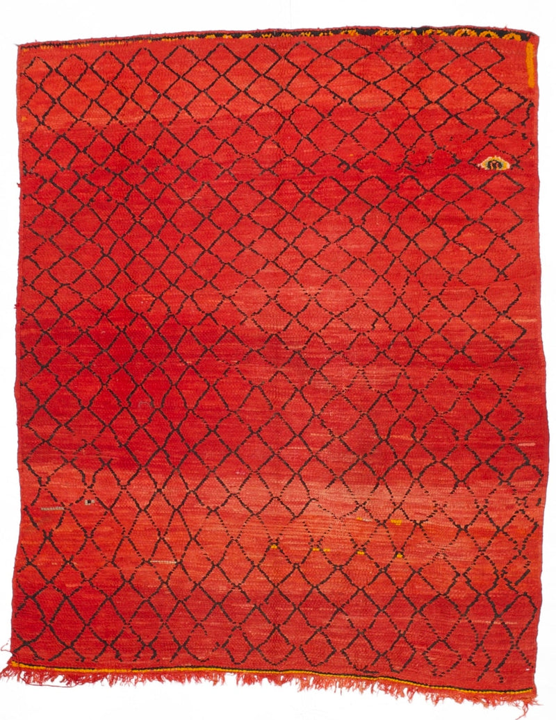 Vintage Moroccan Wool Rug 5' 8'' x 6' 11''