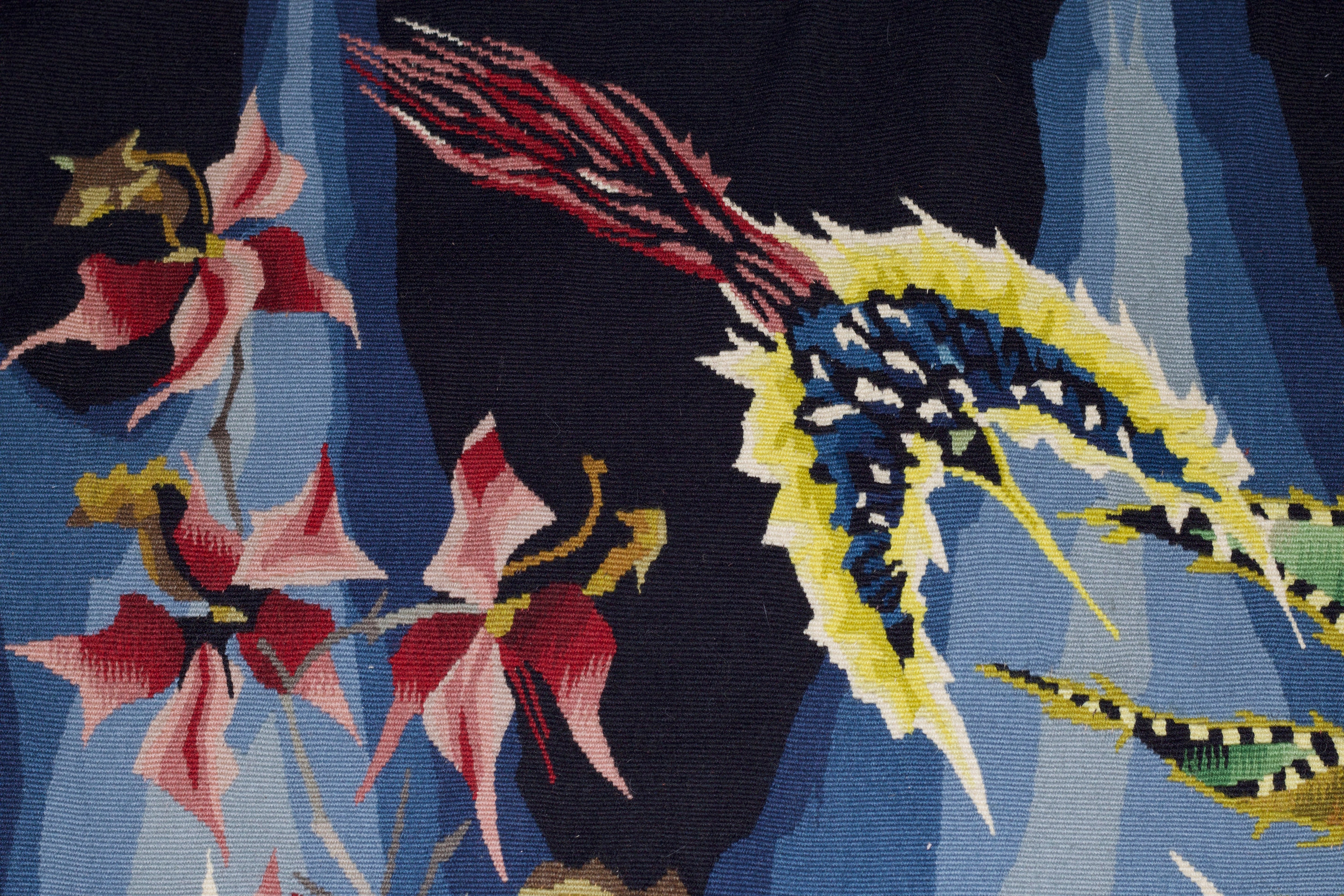 Fine French Mid Century Tapestry Signed by Jean Lurcat 3'9" x 5' 11"