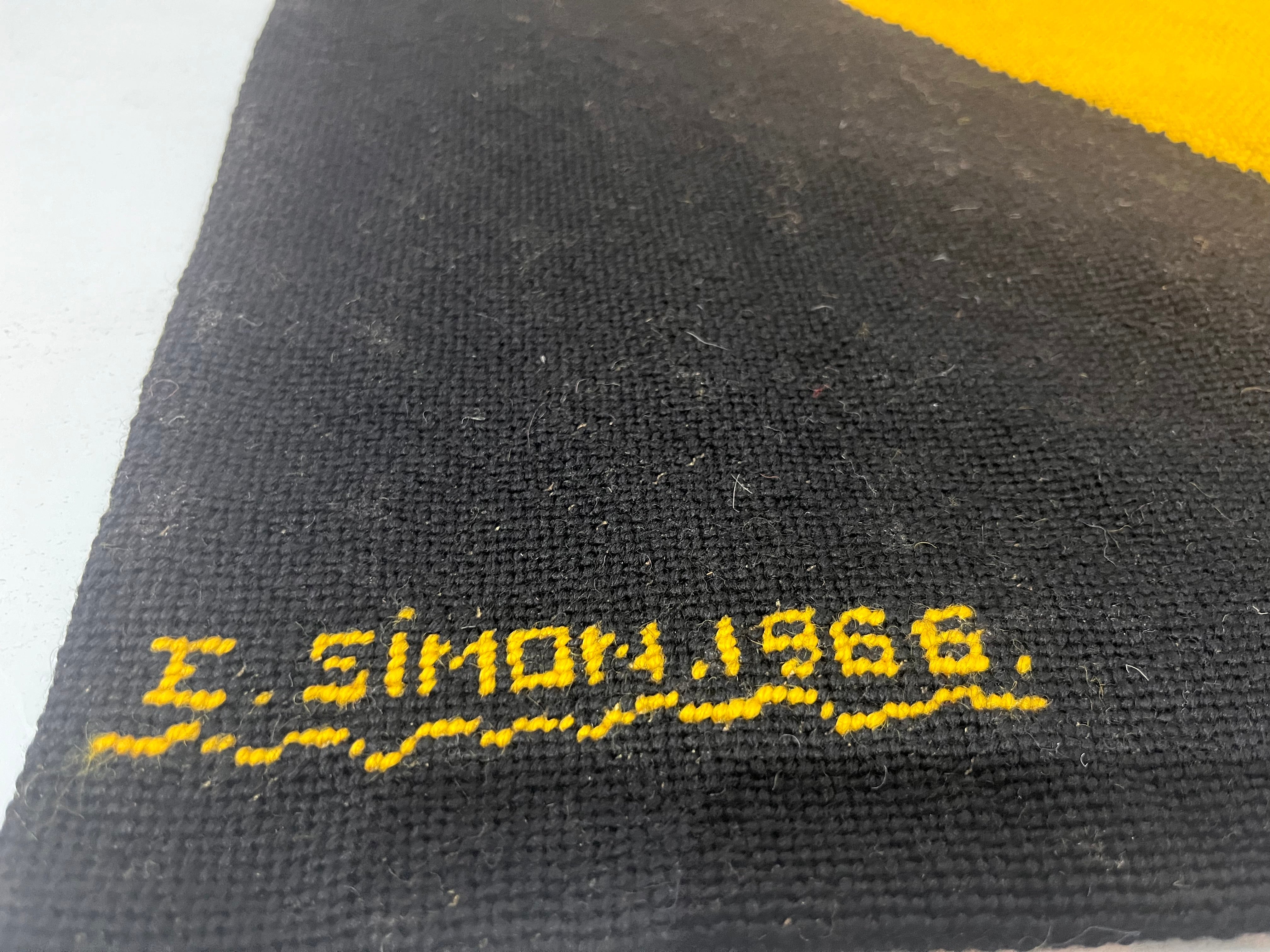 Mid Century Tapestry Signed E. Simon 4'5'' x 11'2''