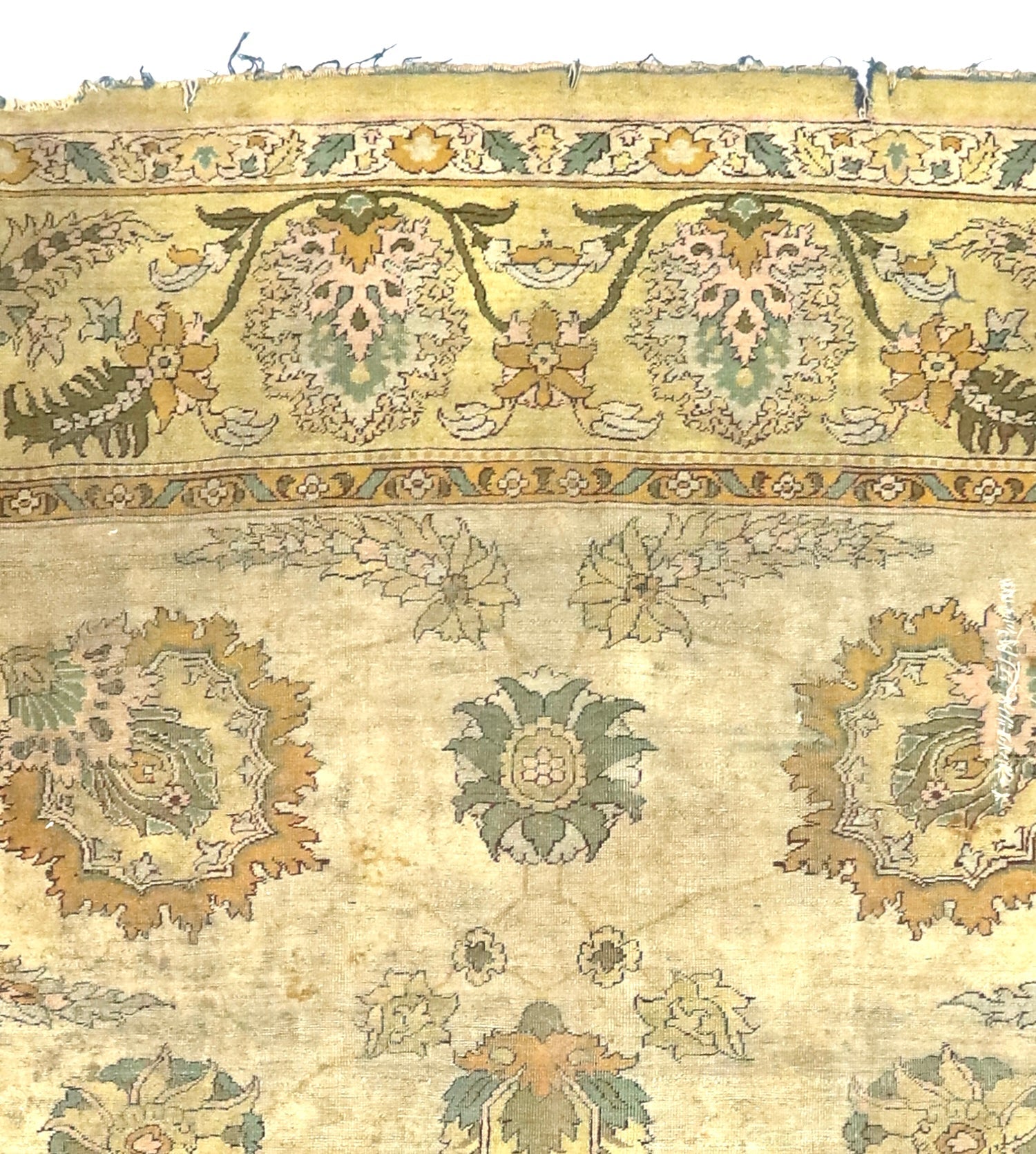 Fine Antique Indian Amritsar Rug 9'3" x 12' 1" circa 1890