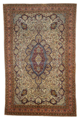 Antique  Mohtasham Kashan Rug 9'9" x 15' 4''