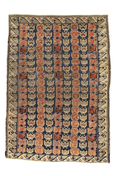 Fine Antique Caucasian Shirvan Wool Rug 4'0