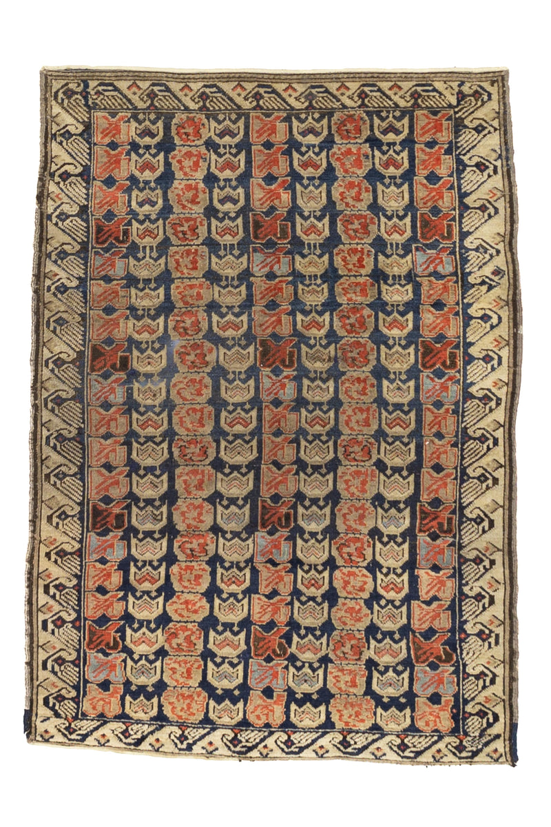 Fine Antique Caucasian Shirvan Wool Rug 4'0
