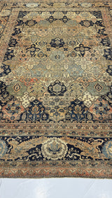 Antique Mohtasham Kashan Rug 8' 4'' x 11' 3''