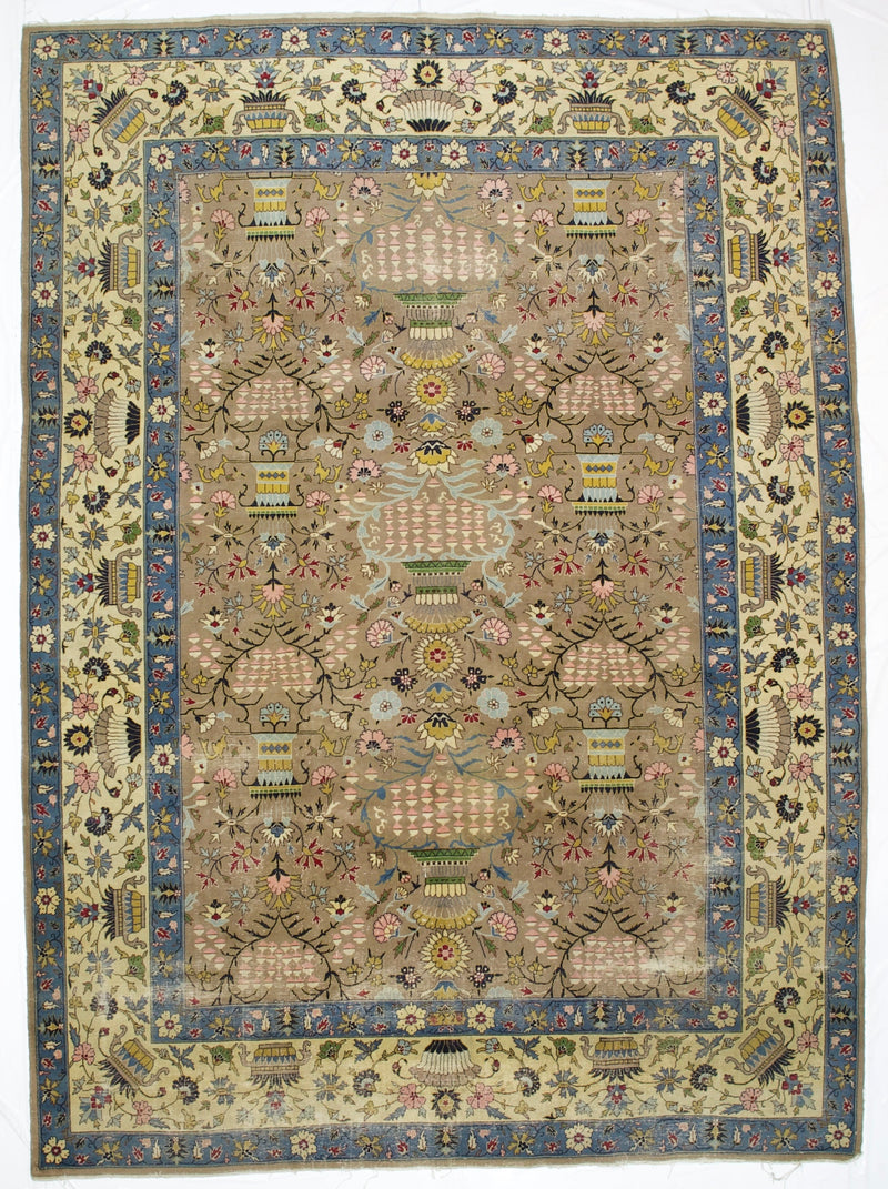 Fine Antique  Tabriz Vase Design Rug 8'3