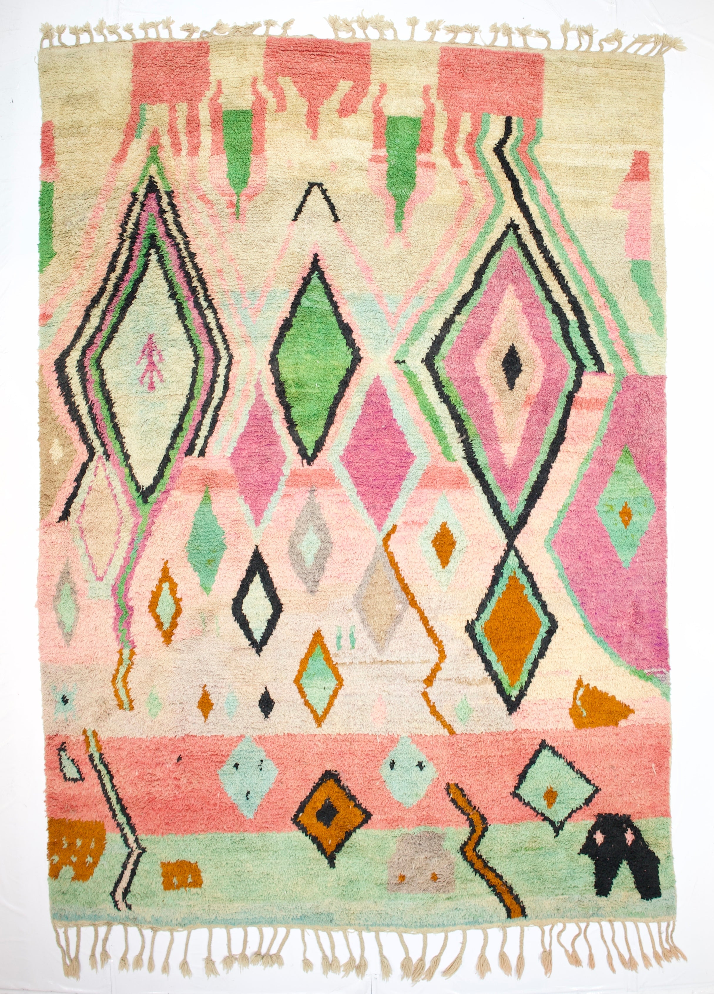 Fine Vintage Moroccan Wool Rug 9' 5'' x 13' 4''