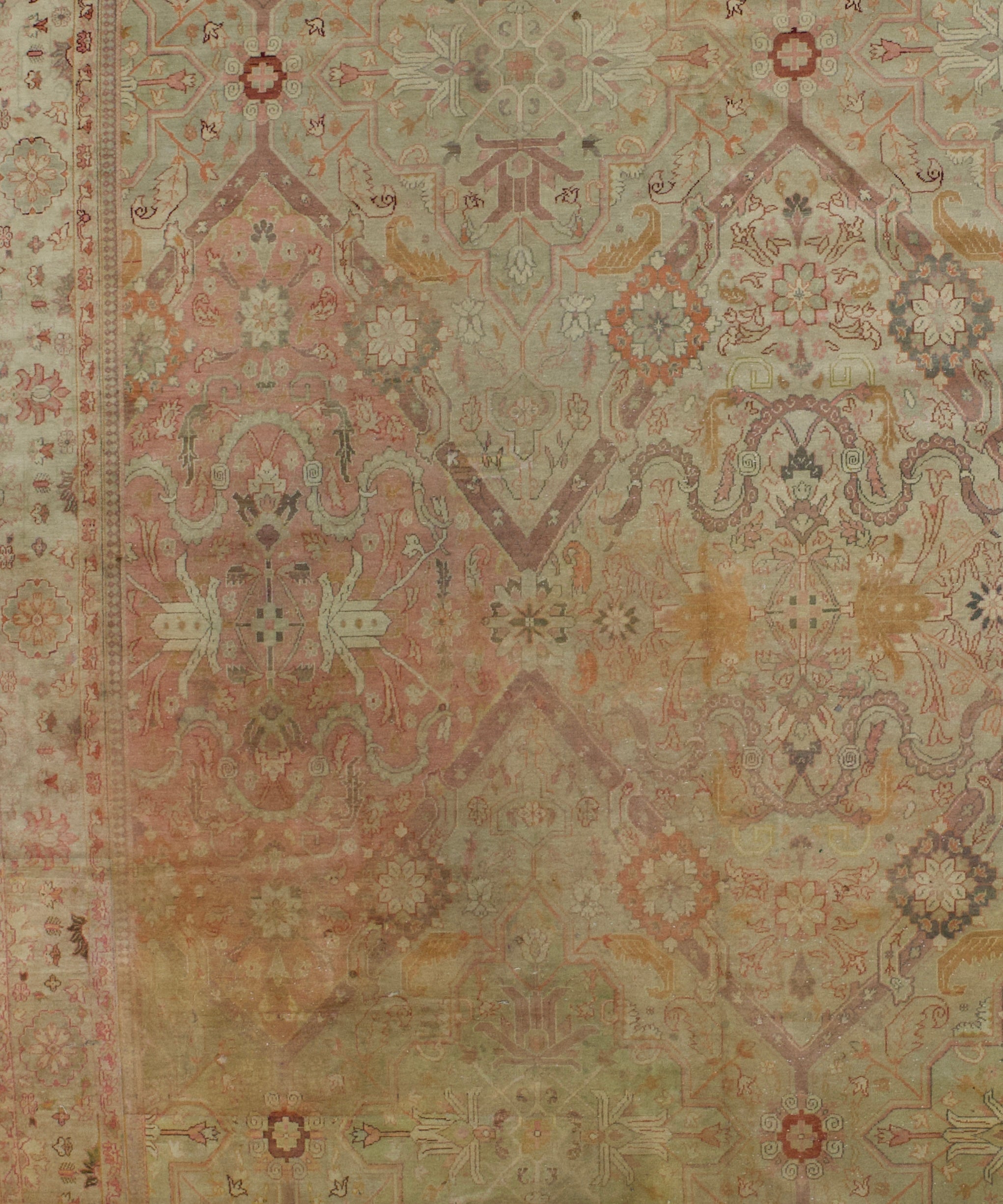Fine Antique Oushak Rug 14' 6" x 18' 7"