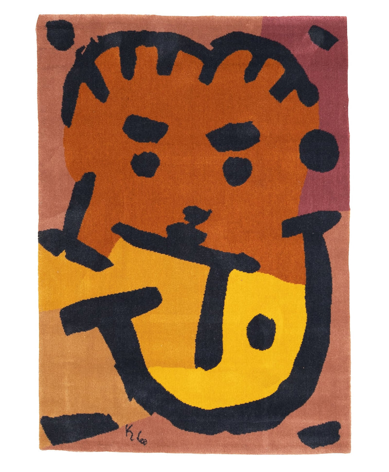 Fine Vintage Artistic Keith Haring Design Wool Rug 4' 8