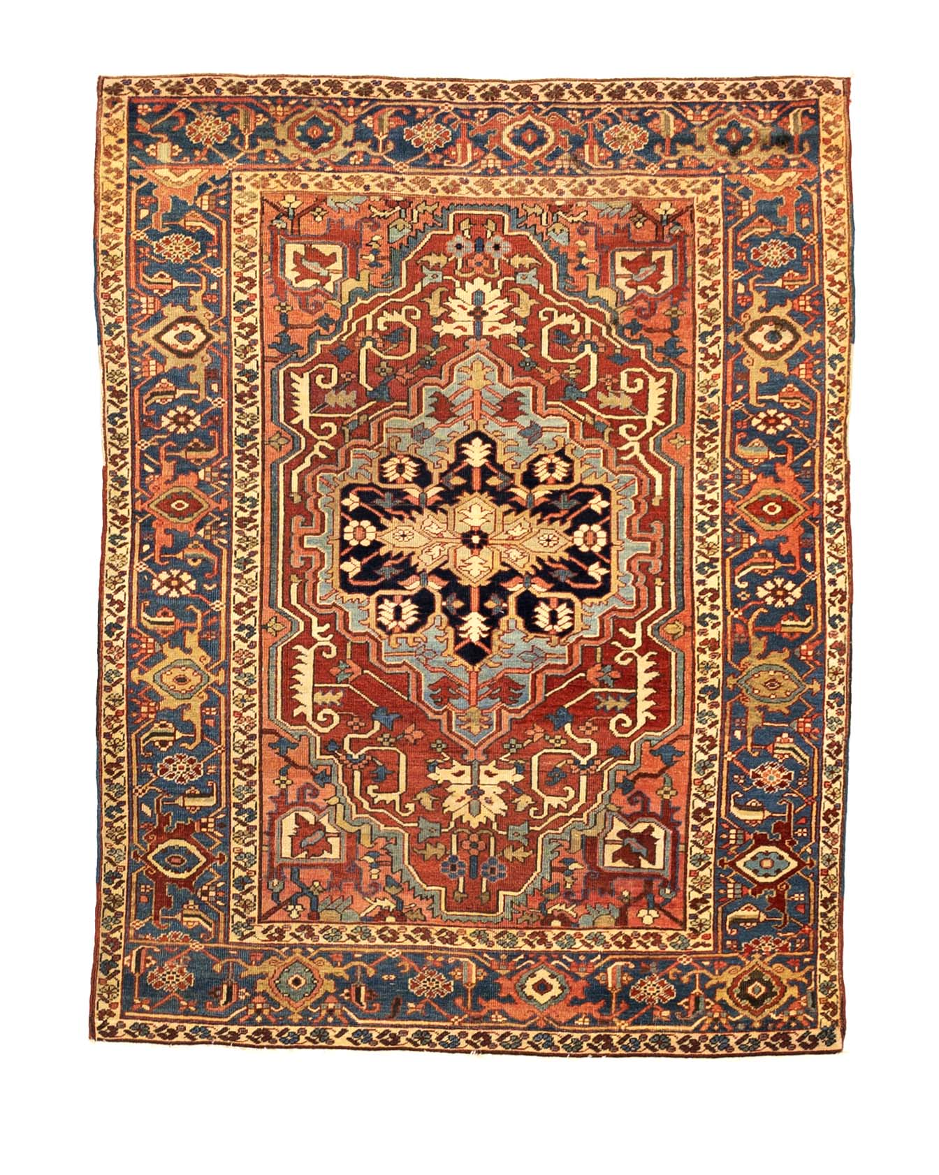 Antique Serapi Rug 5' 2'' x 6' 9''