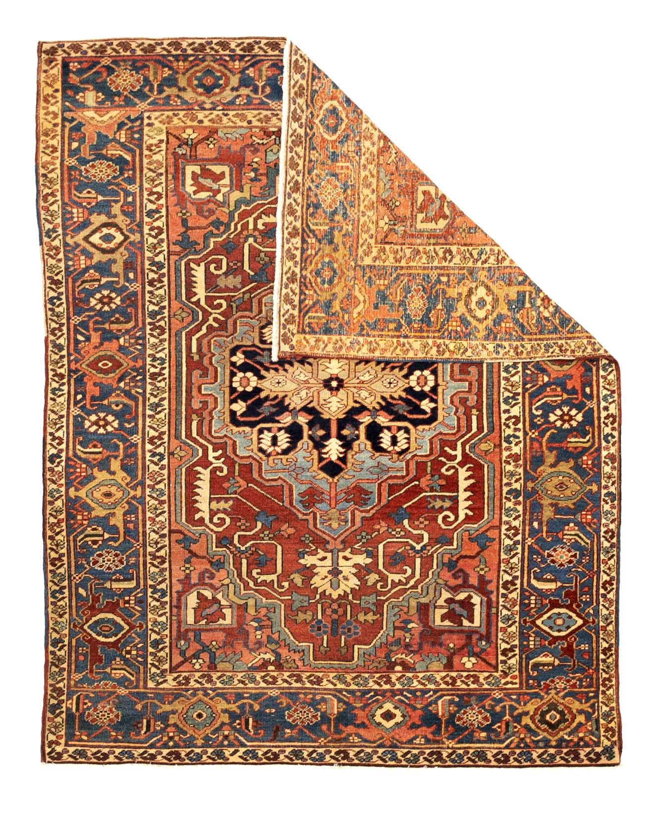 Antique Serapi Rug 5' 2'' x 6' 9''