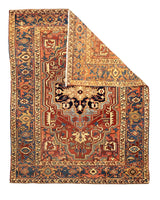Antique Serapi Rug 5' 2'' x 6' 9''