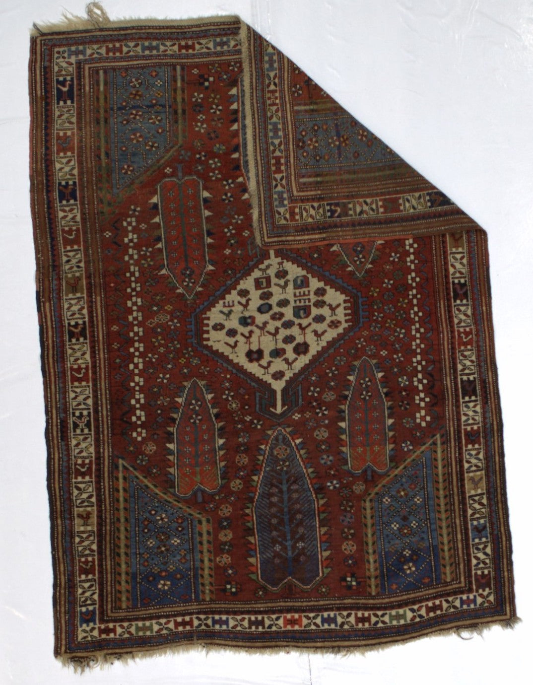 Antique Caucasian Kazak Rug 4' 0" x 5' 8"