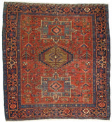 Antique  Karajeh Heriz Rug 5' 2" x 5' 6''
