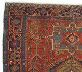 Antique  Karajeh Heriz Rug 5' 2" x 5' 6''