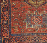 Antique  Karajeh Heriz Rug 5' 2" x 5' 6''