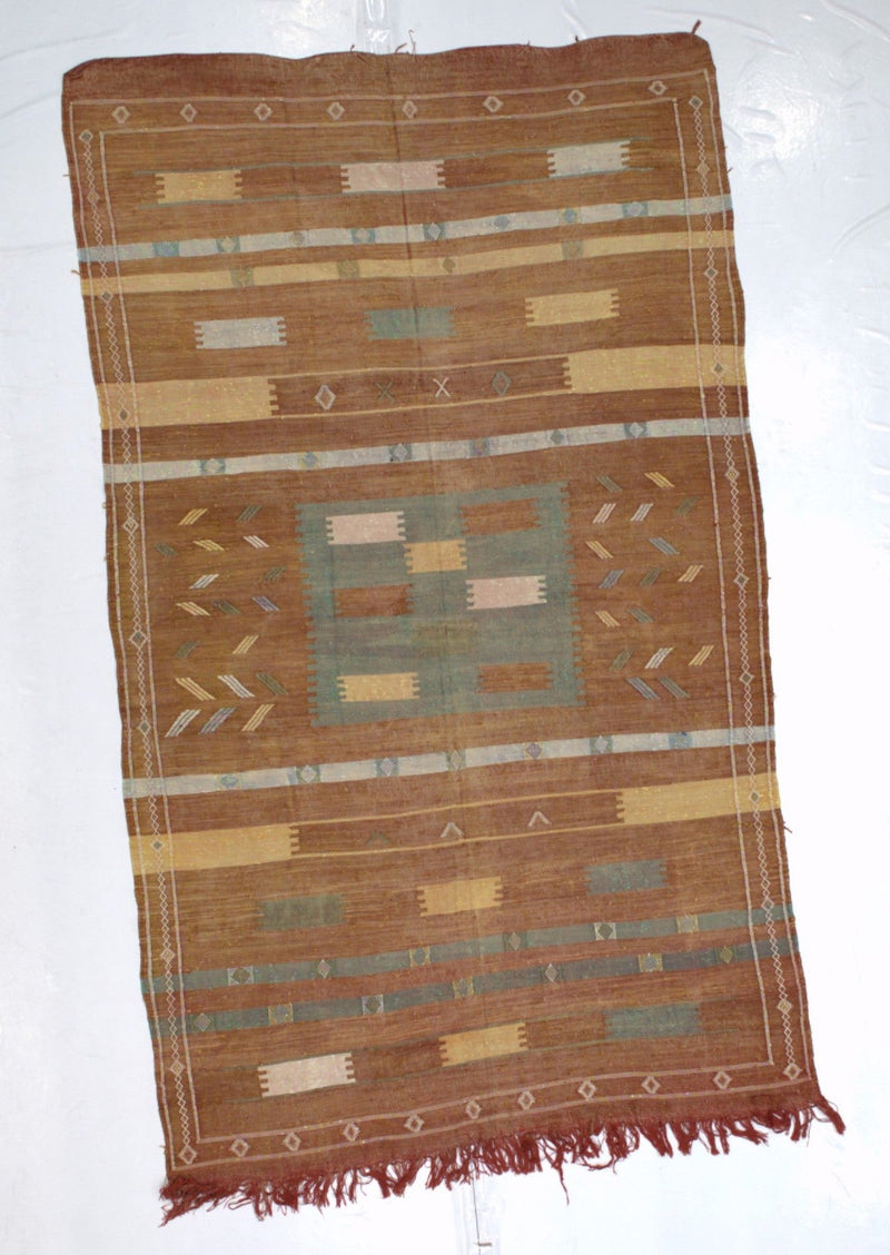 Fine Antique Scandinavian Kilim Rug 4' 4