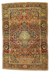 Antique Mohtasham Kashan Rug 4' 4'' x 6' 8"
