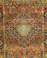Antique Mohtasham Kashan Rug 4' 4'' x 6' 8"