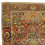 Antique Mohtasham Kashan Rug 4' 4'' x 6' 8"