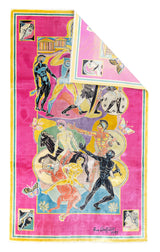 Decorative Hand Knotted Silk Signed by artist 6' 3'' x 10' 6''