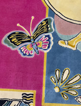 Decorative Hand Knotted Silk Signed by artist 6' 3'' x 10' 6''