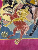 Decorative Hand Knotted Silk Signed by artist 6' 3'' x 10' 6''