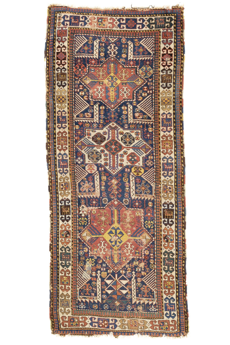 Antique Caucasian Shirvan Rug 3'10