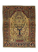 Antique  Khorasan Rug 4' 1'' x 5' 7''