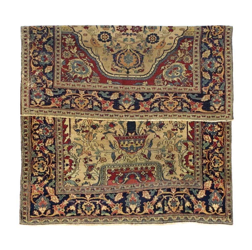 Antique  Khorasan Rug 4' 1'' x 5' 7''